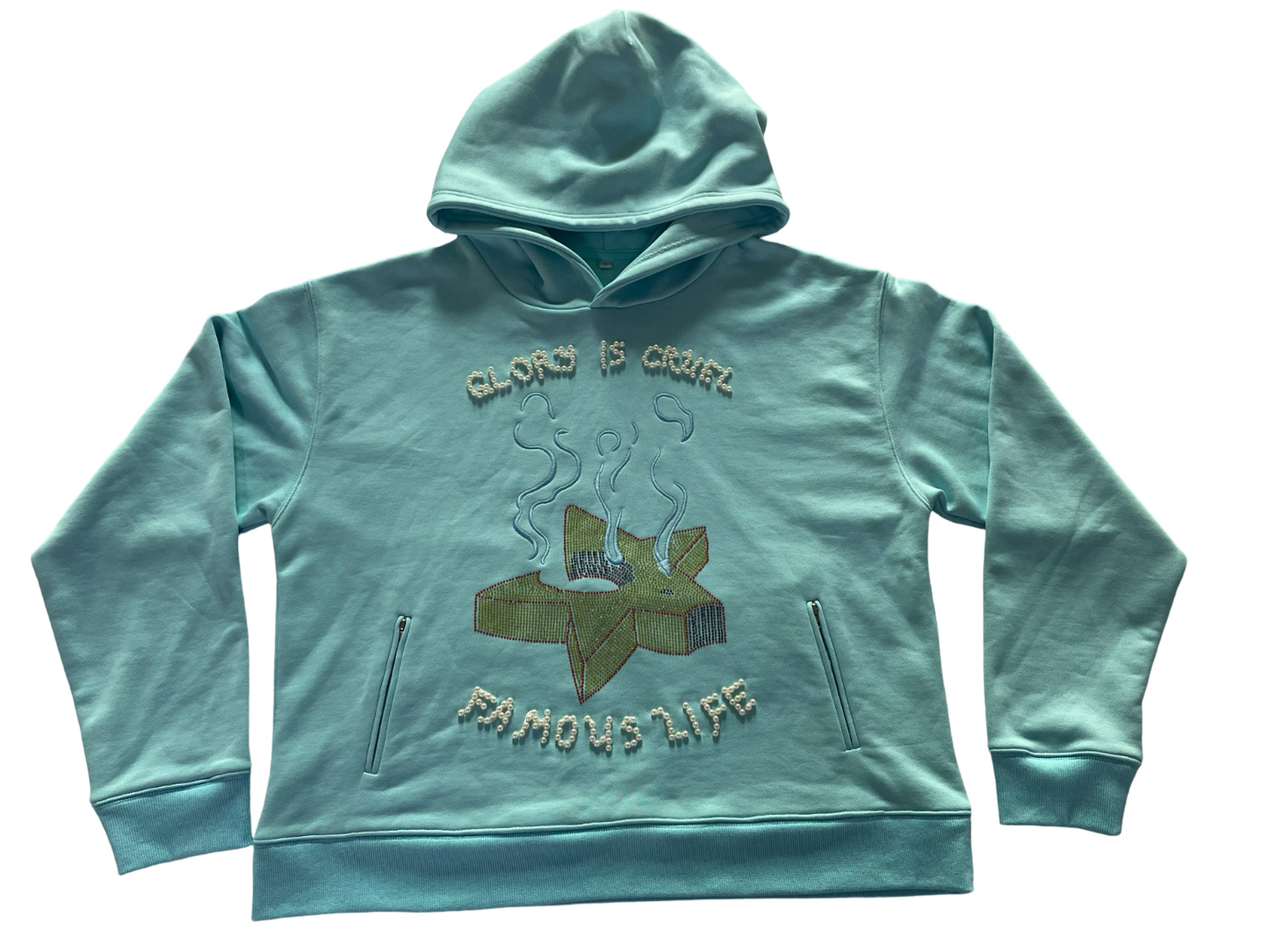 “Glory is Cruel” Rhinestone + Pearl Hoodie